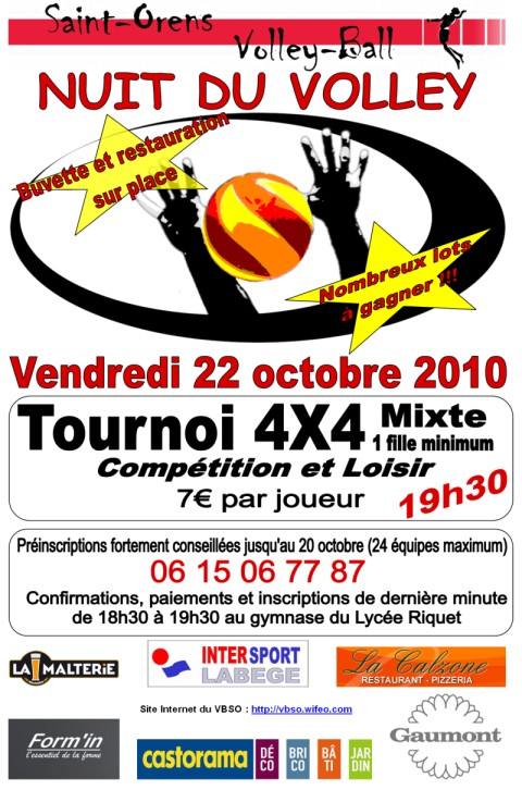 Nuit du Volley Saint-Orens Octobre 2010